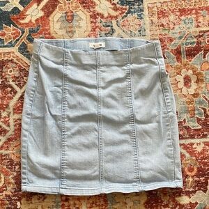 Garage Light Blue Pencil Skirt